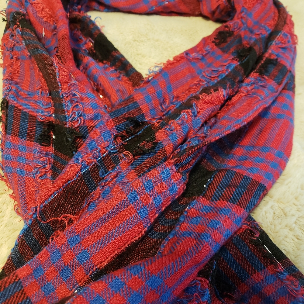 Flannel patterned scarf - Picture 2 of 3